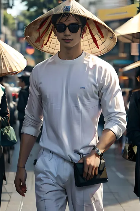 handsome men ,vietnamese hat