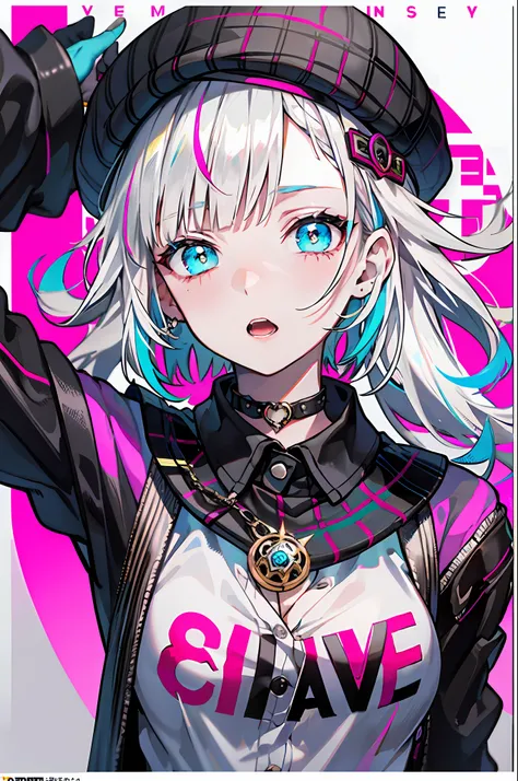 (((Dramatic)))、(((gritty)))、(((vehement))))The poster of the film appears as a central character。She is shy in the center of the poster、Wearing an idol costume、Has a determined look。The background is dark and rough、I feel like Im drunk。Text is bold and eye...