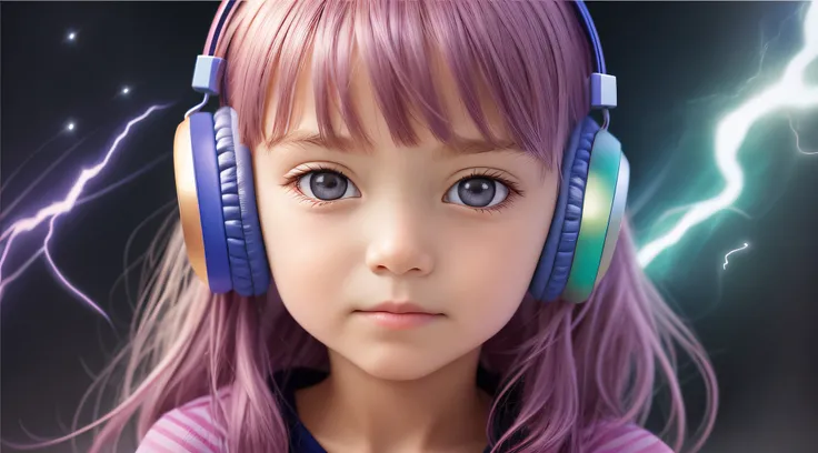 PORTRAITLIGHTNING GIRL HEADPHONES FOR KIDS