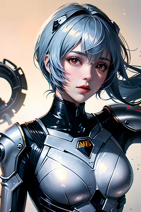 ((masuter piece)),top-quality, illustratio, beatiful detailed eyes, beautiful detailed hair, floating hair, 1girl in, ayanami, s...