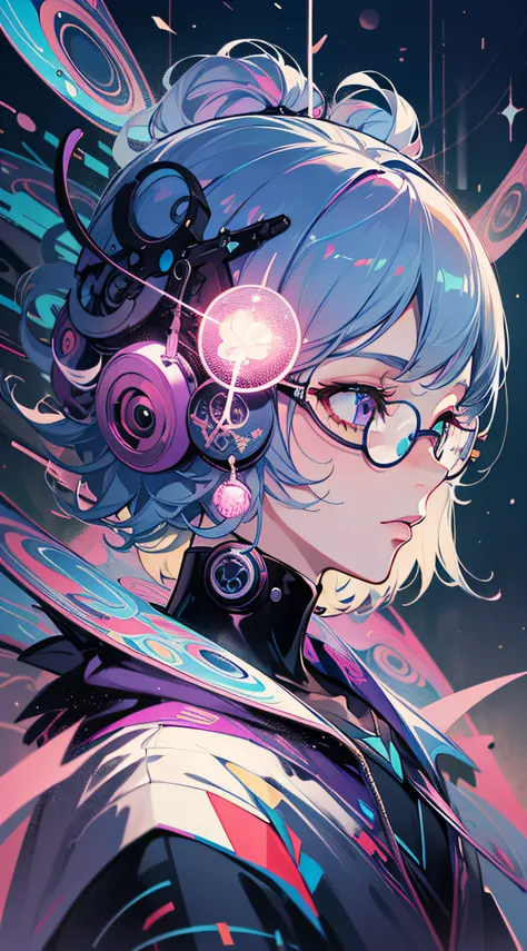 ((tmasterpiece)), ((ultra - detailed)), ((best qualtiy)), 美丽细致的眼睛, Detailed face, The best lighting, The best shades, 1 rapariga,独奏, ((cyber punk style, edge lit, machine arm,Hologram aura,Surreal Science Fiction Art,Future Science Fiction Aesthetics,Flat ...