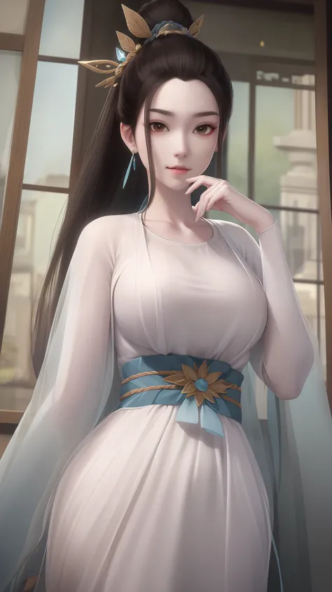 painting masterpiece,paint quality tag,super ultra detail,HD 8K wallpaper,Pure blue and white,Quaint,Pure,Sweet,Plainclothes in the palace,Natural movement control,Crystal glowing eyes,Refined face,Outstanding attention to detail,full bodyesbian