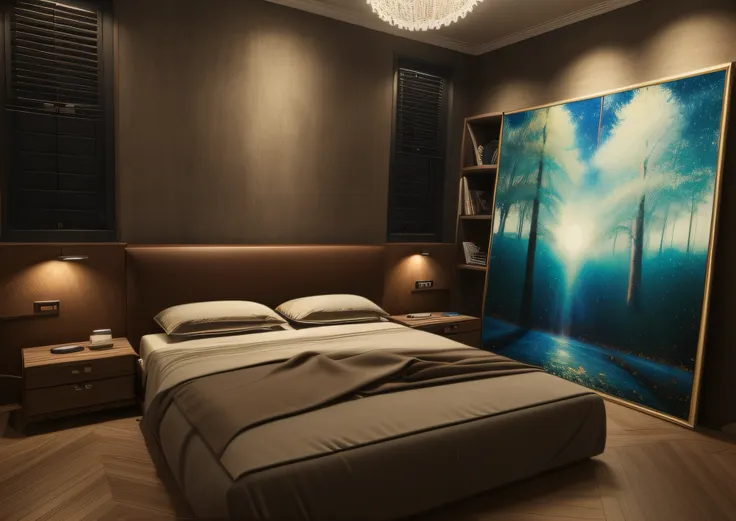 ((best quality, 8k, masterpiece :1.3)), bed room, magic light, cinematic light, shimmer, glamour