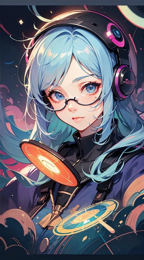 ((tmasterpiece)), ((ultra - detailed)), ((best qualtiy)), 美丽细致的眼睛, Detailed face, The best lighting, The best shades, 1 rapariga,doi,Overwatch,Close-up of the side top-down,独奏, ((cyber punk style, edge lit, machine arm,Hologram aura,Surreal Science Fiction...