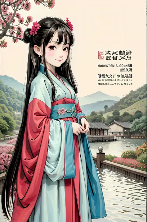 (masterpiece),best quality,good anatomy,shuimobysim,(1 girl:1),(the upper part of the body),(smile),long straight hair,(hanfu),(...