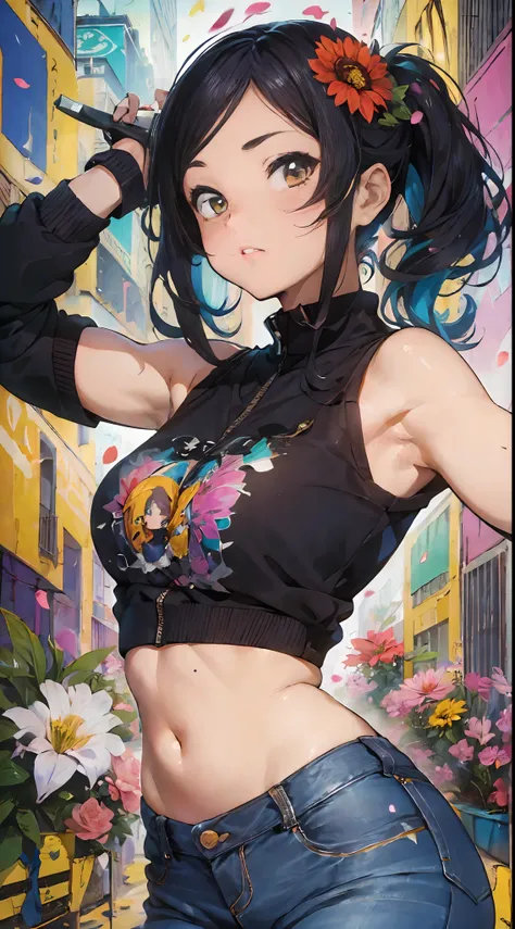 :: , linguagem mista_Japanese text:: :: ::: estilo comix por joe madureira :: bonito, perfeito e detalhado, ultra detalhado rosa e preto com detalhes de flores brancas super detalhado, with dragon print on the sides of the dress, in various full-body attac...