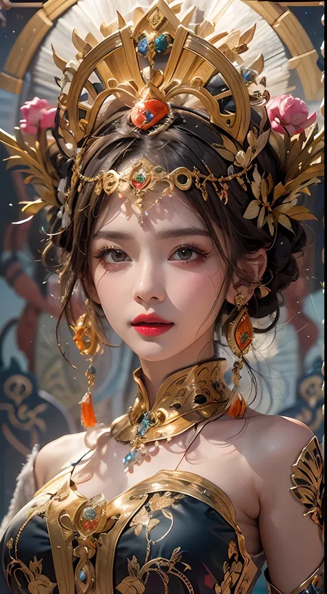 1 goddess of the zodiac from the future, wear the ao dai of the goddess of the zodiac to cover her chest, the goddess of the zod...