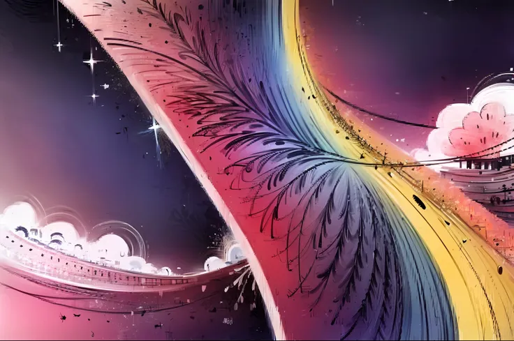 Lucy Fleming,
Illustration, 2D, lineart,
Masterpiece, Best Quality, Rainbow Art, Fantasy colors