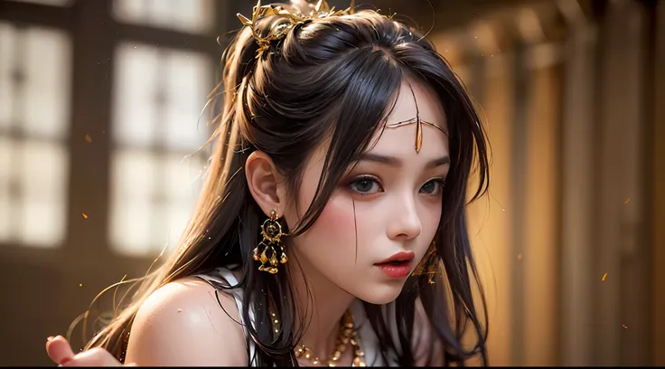 (Unripe:1.2)、(realisitic:1.4)、(Clarity:1.4)、(1 female)、26 year old、((stature:2.0))、((fatness:1.6))((Tongue nails)、(Nails on the lips)、(Umbilical Nail)、Gemstones refract dazzling light)))、((breastsout:1.8)、(The areol:2)、(abdominals:0.7)、(s ass:2.0)、(pale-sk...