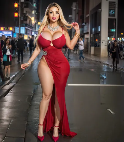 (1girl:1.2),(boltedonbutt,happy,aroused:1.5),narrow_waist,skinny,skinny legs, looking_at_viewer,(clothed,covered,elegant_dress,detailed_dress,long_dress,red_dress:1.4),BREAK,(detailed_pretty_face,pretty_eyes,looking_at_viewer,very_long_Hair,multicoloured_h...