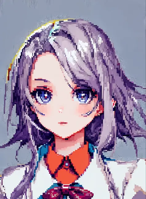 garota, cabelo roxo, olhos azuis, pixel, pixel art, alta qualidade