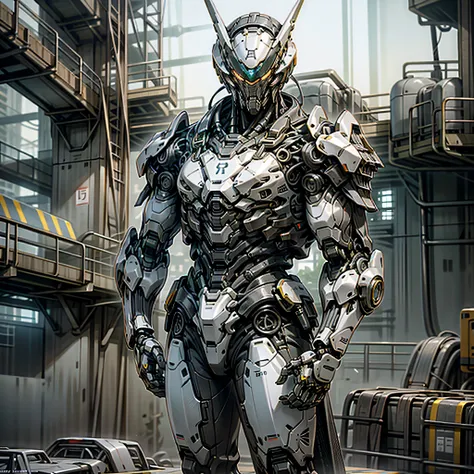 Dark_Fantasy,Cyberpunk,1manMechanical marvel,Robotic presence,Cybernetic guardian, samurai mechanical armour, katana on the waist, absolutely stunning art,wearing a black cloak, highest quality art, highest resolution, hyper detailed,black and red, futuris...