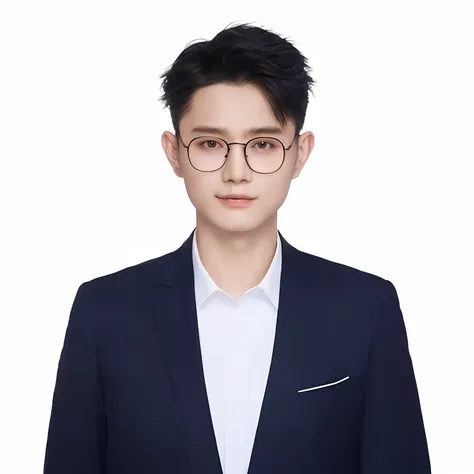 arad man posing for a photo in suit and glasses, yanjun cheng, cai xukun, jinyiwei, li zixin, professional profile picture, wenj...