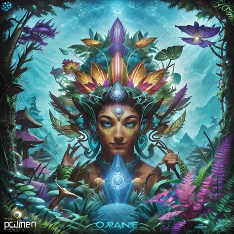 capa de album psytrance forest sobre folclore brasileiro