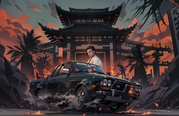 Yakuza, badass, dangerous, black car, epic, cinematic