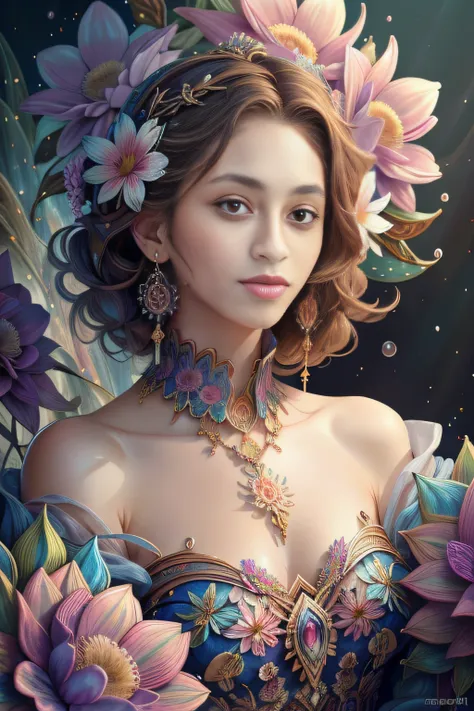 (masterpiece, top quality, best quality, official art, beautiful and aesthetic: 1.2), (1 flower), upper body, extremely detailed...