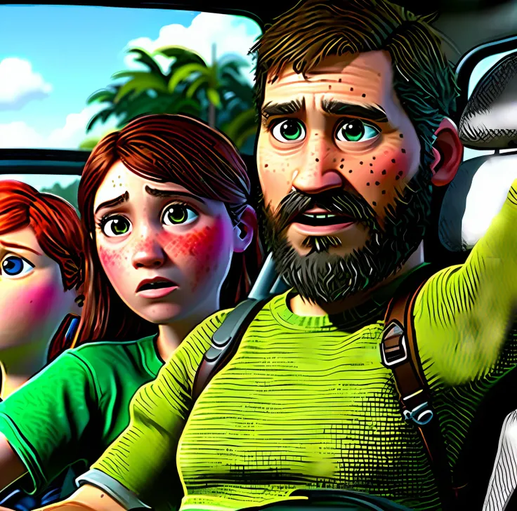 retrato de ellie the last of us parte 2, personagem pixar