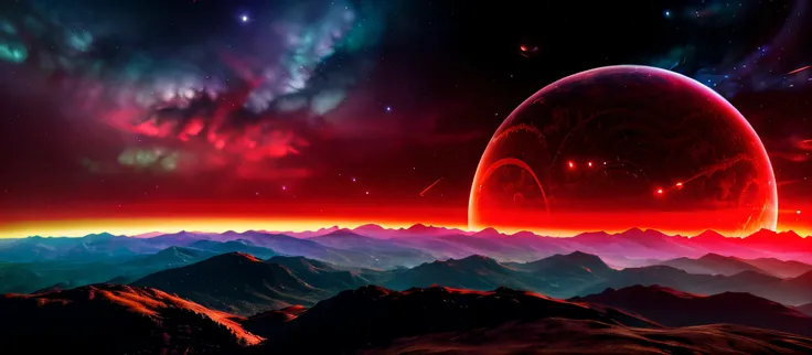 A space station located in space amidst the vast expanse of stars, planets, and galaxies would be a remarkable feat of engineering.(((masterpiece))), ((best quality)), realistic, 8k, ultra-detailed, realistic, scenery, ConceptArt, Highly detailed RAW colo...