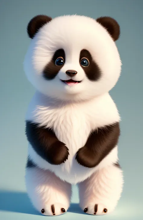 (masterpiece), (best quality), (ultra-detailed), (full body:1.2), super cute, baby, pixar, baby panda in pajamas, big bright eye...