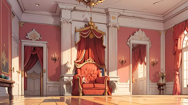 a royal room in cartoon