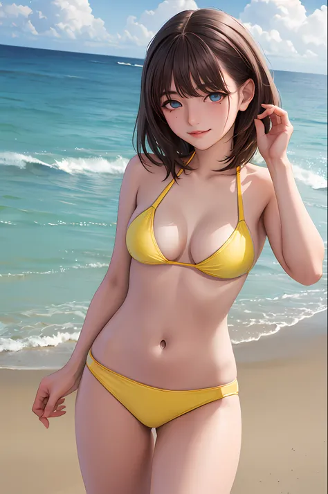 ((masutepiece)), ((Best Quality)), (Ultra-detailed), ((Extremely detailed)), 4K, (8K), Best Quality, (((Cowboy Shot))), (Beautiful), ((smil)), Cute little girl, Solo, (((Beautiful eyes:1.5))), blush, Best Quality, High resolution, 1girl in, Middle hair, ((...