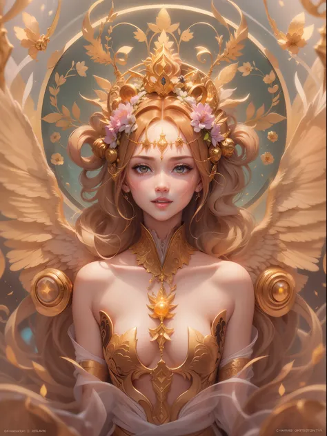 --nymph of our dreams is revealed--hair that dances in the wind like strands of gold --eyes bright as twinkling stars --skin as soft and radiant as moonlight --golden proportion guides every stroke --every curve --every detail --charming face of this nymph...