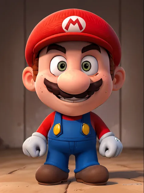 RAW photo, portrait of Super Mario, highly detailed textures, tired, run down, deep skin pores, red Super Mario hat, perfect lighting, photorealism, photo realistic, hard focus, smooth, depth of field, 8K UHD, photo taken by a Sony Alpha 1 , 85mm lens, f/1...