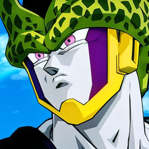 dragon ball gohan with a green hat and glasses, cell, cell shaded!!!, cell animation, cell-shading, cell - shading, cell-shaded,...