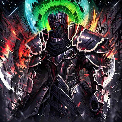 (absurdres, highres, ultra detailed),(masterpiece, best quality:1.2),1man, wearing jet black knight armour, holding a n english ...