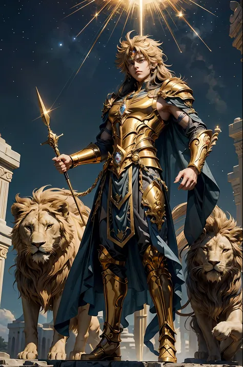 in the mysterious world of the holy domain，we saw the leo saint seiya in the golden saint seiya。he wears a golden robe of leo，ex...