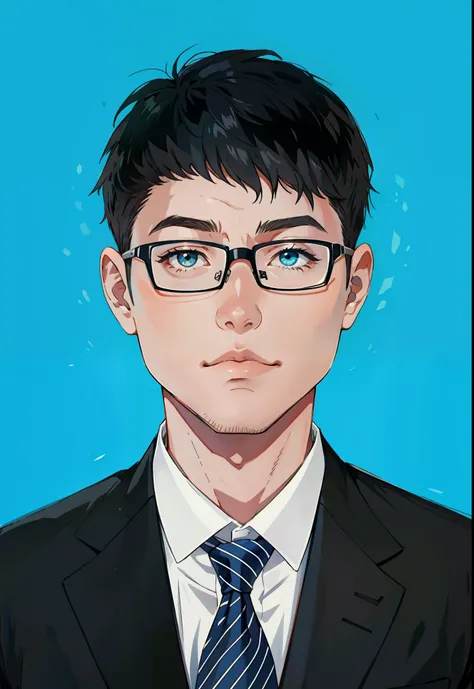 Boy student,eye glass,Business suit