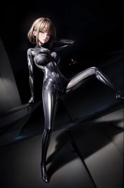 （（Erect full-body shooting：1.3， squatt， （urinating）， （Urinary incontinence：1.47）， （（Urine on the floor））， （putting makeup on）， Beautiful big breasts， （areola of breast）， （cleavage：0.3）, (oppai:1.3) Breast size，  （Bokeh）， inside in room， Detailed luxury liv...