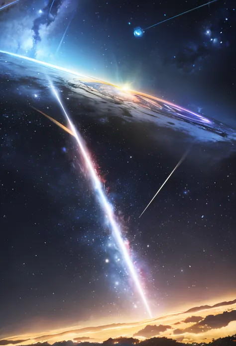 Manhwa Style,Babe,crosses, The universe is of infinite length, Infinite galaxies, Dangerous black holes, Exploding supernovae, Floating star, Unlimited stairs, starry Nebula, Disturbing cinematic atmosphere, Negative dark mode, Matrix atmosphere, Cloud Sto...