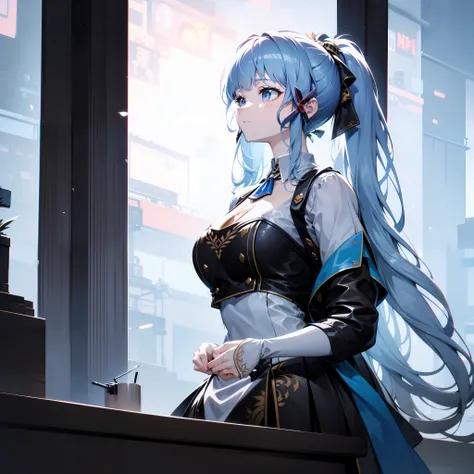 ((Best quality)), ((masterpiece)), (detailed) una sexy ragazza sta armeggiando con dei complicati strumenti a vapore davanti una finestra da cui si vedono volare strane macchine volanti, hyper realistic, intricate design, insanely detailed, extremely fine ...