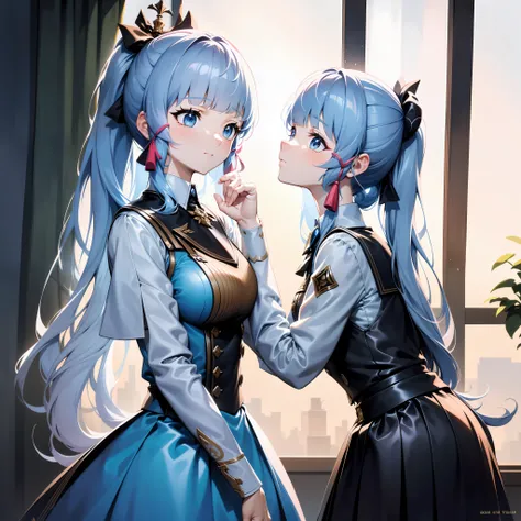 ((Best quality)), ((masterpiece)), (detailed) una sexy ragazza sta armeggiando con dei complicati strumenti a vapore davanti una finestra da cui si vedono volare strane macchine volanti, hyper realistic, intricate design, insanely detailed, extremely fine ...