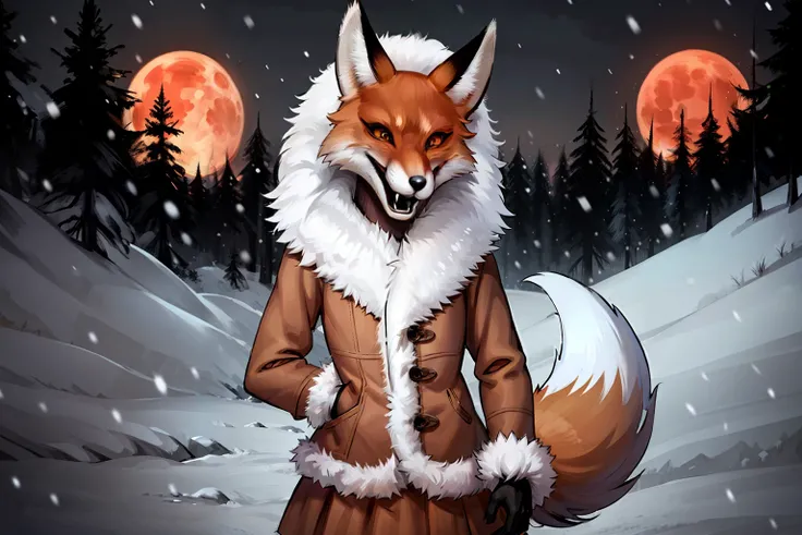 (tmasterpiece), 4k resolution, Monochrome, A highly detailed, portraite of a, (hiquality), HDR, 独奏, 1 animal, red fox, 25 years, ((Adult woman)), ((muscular)), pectoral muscles, 独奏, (Furry), ((furry female)), Animal nose, (Fox muzzle), A detailed eye, deta...