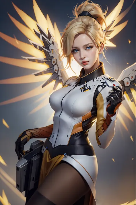 (masterpiece, best quality),  intricate details,
1girl,    1girl, solo, mercy (overwatch), mechanical halo, breasts, blue eyes, ...