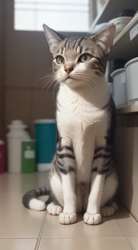 Uma linda gata, fotorrealista, ultra-detalhado, detalhes intrincados, 8k, super detalhado, volumático, HDR, Realistic, Motor irreal, 16k, (((foco nítido))), octan render, da mais alta qualidade, Foto RAW, cinematic  composition, Ultra Real