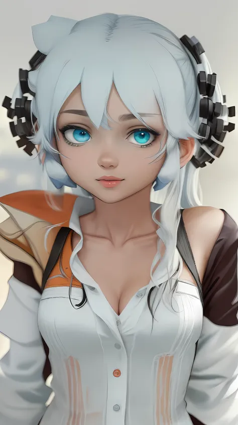1girl, Aqua_olho, Aqua_Unhas, azul_Hair, azul_Unhas, Close-up, Unhas, Hair_enfeite, Hemsune_amigo, Heart, Heart_Hands, Longas_Hair, Olhando_em_visualizador, prego_Polish, gravema, camisa, Mangas, Mangas_camisa, sozinho, Caudas duplas, muito_Longas_Hair, Br...