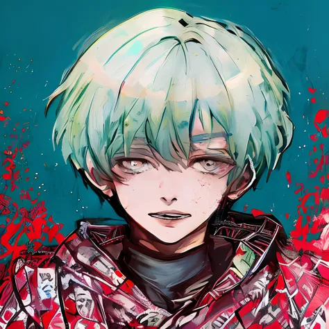 itadori com a arte de tokyo ghoul