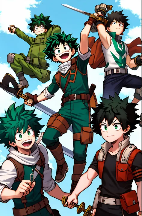 deku if it was blech with sword and bakai