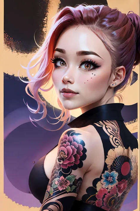 (melhor qualidade), menina, fundo detalhado oriental, paisagem urbana oriental, steampunk, miko uma menina chinesa, 18 anos de i...