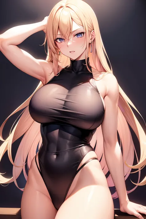 super hot women, tall, pink and blond hair, Big breasts. 19 years old, muscular arms, muscular legs, attractive, sexy face, sexy breasts, sexy arms, sext legs, solo, shining eyes, perfect eyes, belly button piercing