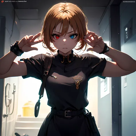--2d anime --Anime --Primeiro trabalho --anime premiado, --Garota elfa (((--Heterocromia))) --Cabelos brancos longos --Pose sedutora --Seios pequenos --Bunda pequena --Estilo "Loli" --Cyberpunk --Soviet uniform clothes , --Hard bass --menina russa, (((((Co...