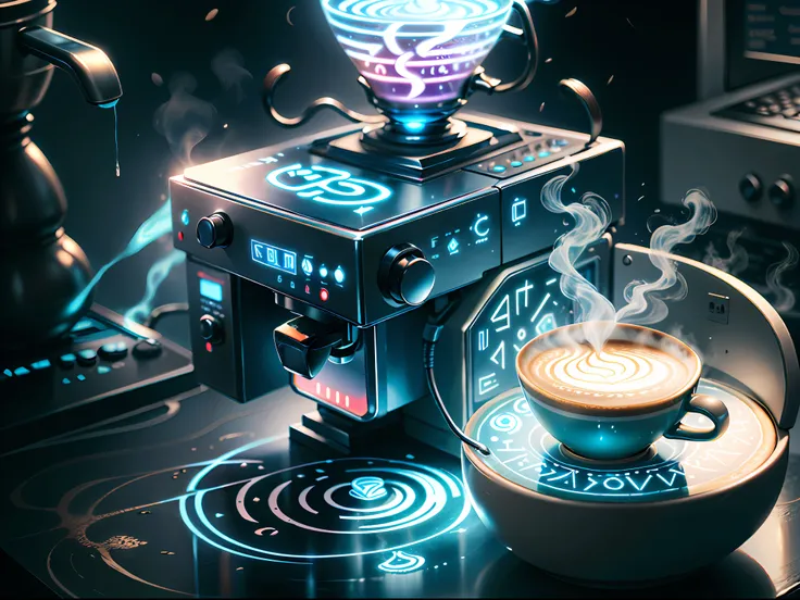GlowingRunesAIV2_paleblue coffee machine