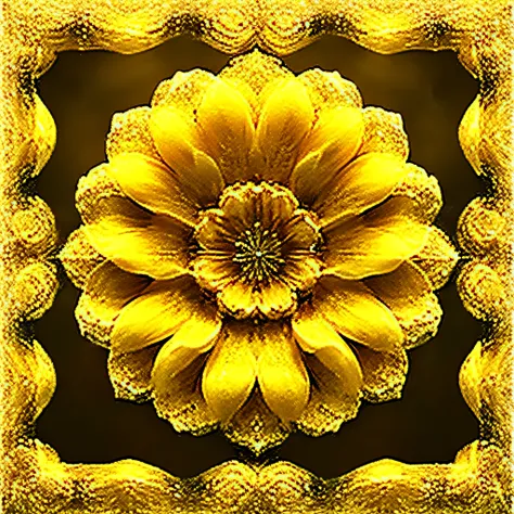 highly detailed realistic flrmrbl flowers with gold trim