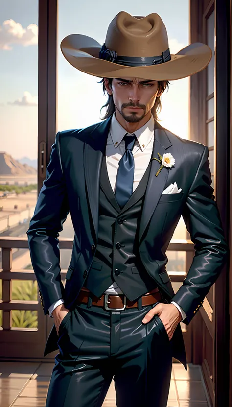 (cowboy shot),  sfw, (masutepiece), (best quality:1.0), (超a high resolution:1.0), detailed eyes
break
tonrak lock , suit, formal...