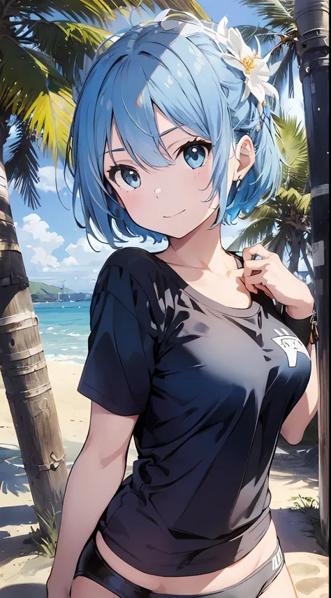 1girl, solo focus, type moon style, Kyoto animation style, short hair, (blue hairs:1.7), blunt bangs, hair between eyes, Clear eyes, sidelocks, white hair, shiny hair, beautiful detailed cold face, seductive smile, angry, complex details beautiful and deli...