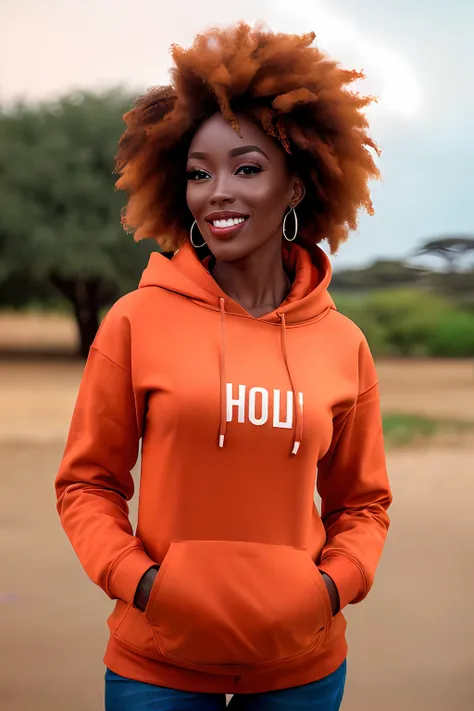 beautiful africana college woman, wearing hoodie, looking at viewer, holi color festival, portrait, hyper detailed  pov, by lee ...