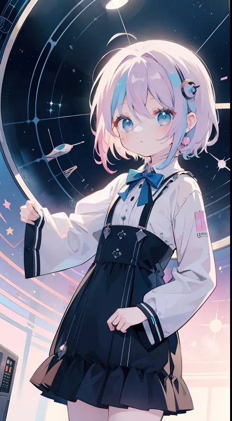 VOCALOID、One girl、colourful hair、PastelColors、dome、cute little、Music Background